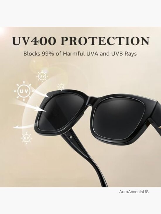 Polarized Fit Over Sunglasses Oversized Square UV400 Protection for Driving